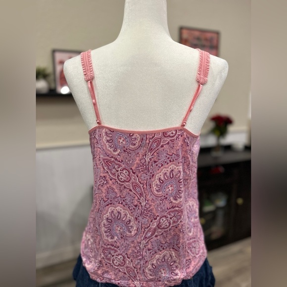 Gap Pink Polka Dot Paisley Cami Tank Women’s Medium Vintage Y2K - Picture 5 of 5